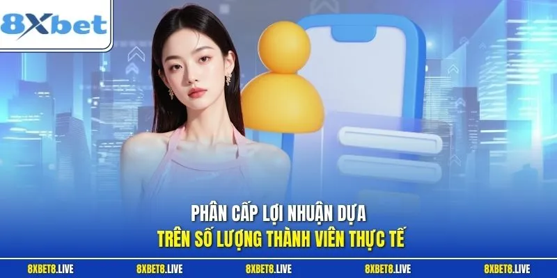 Phân cấp lợi nhuận dựa trên số lượng thành viên thực tế