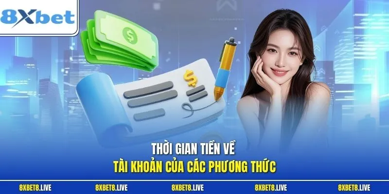 Thời gian tiền về tài khoản của các phương thức